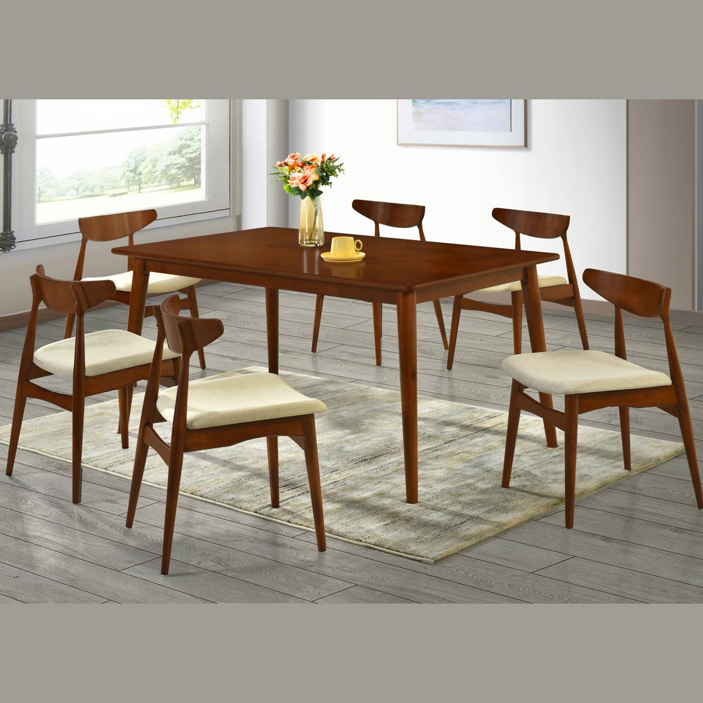 Set de comedor 6 sillas Dali Beige