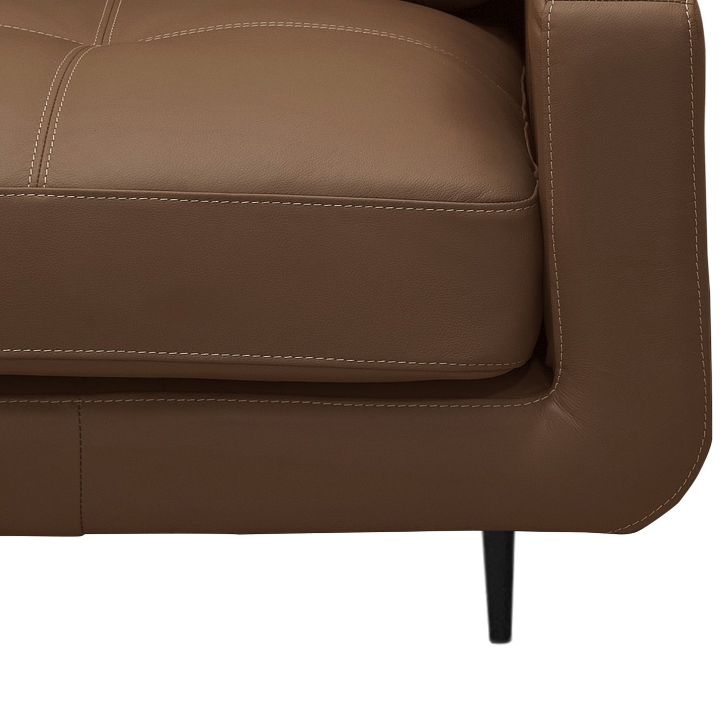 Sofá cuero Alicante café