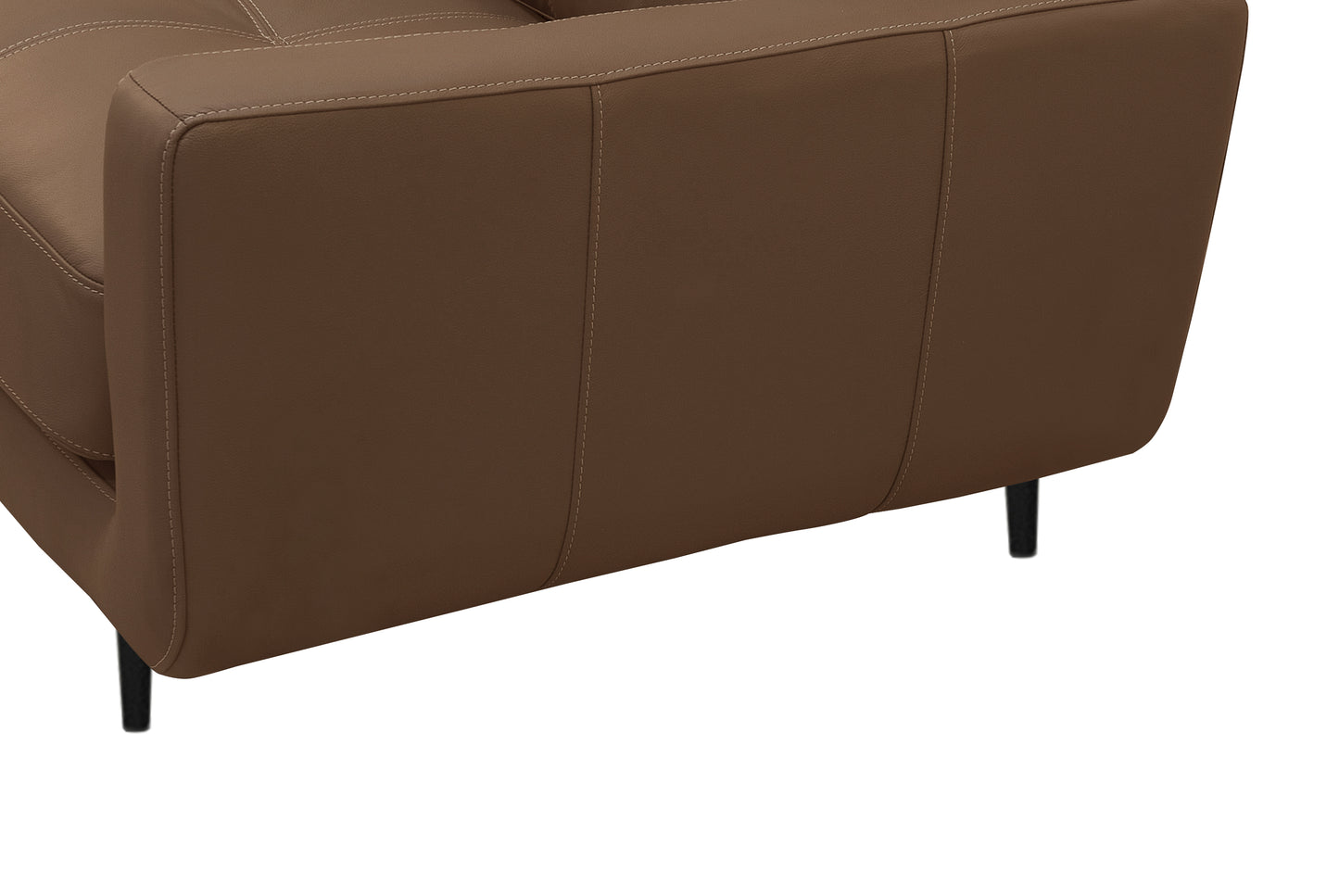 Sofá cuero Alicante café