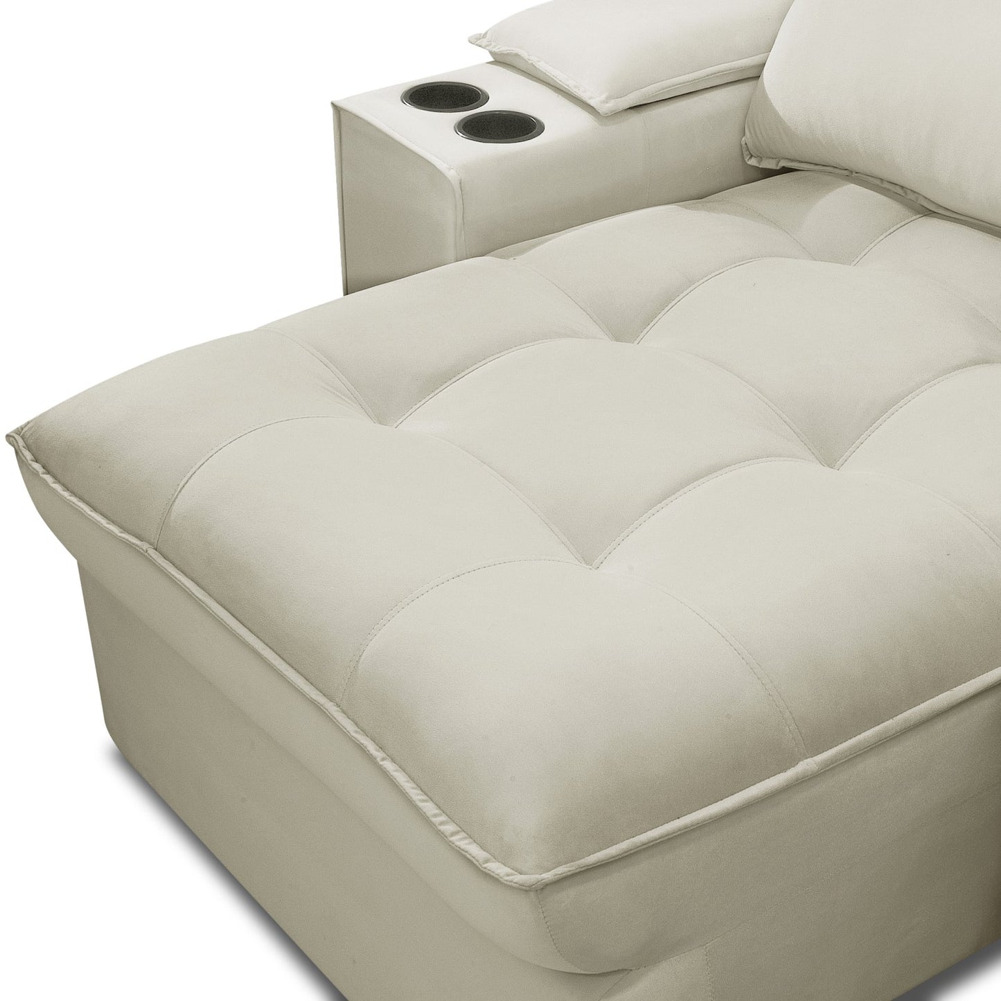 Sofá Bariloche 3 Cuerpos Reclinable Beige