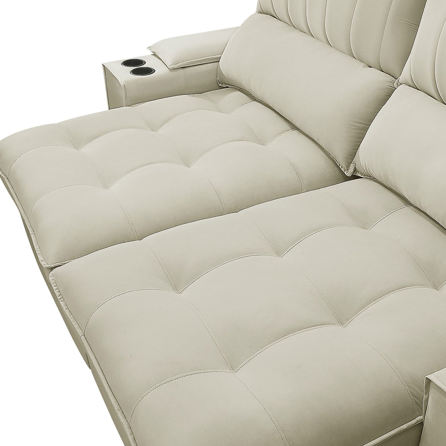 Sofá Bariloche 3 Cuerpos Reclinable Beige