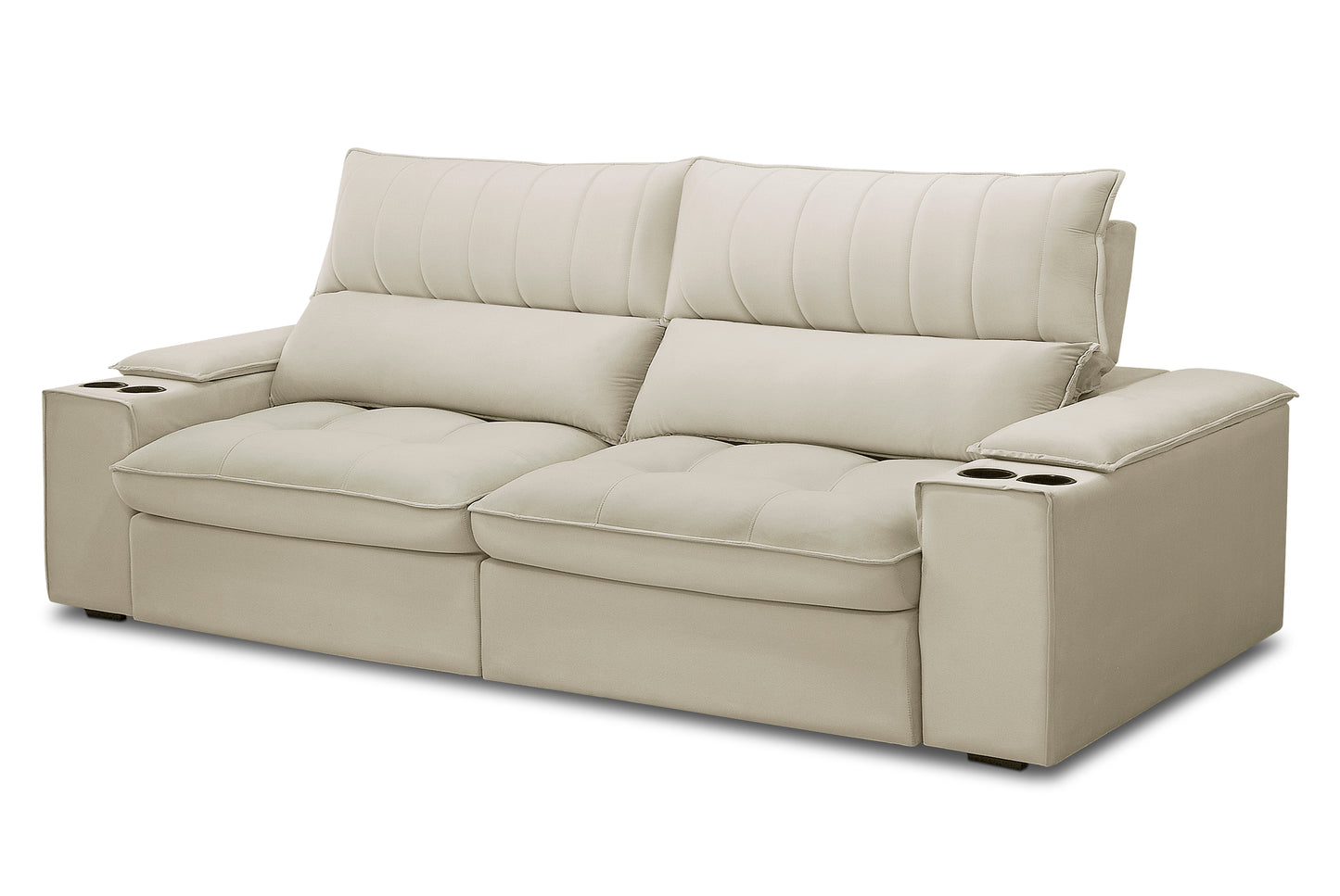 Sofá Bariloche 3 Cuerpos Reclinable Beige