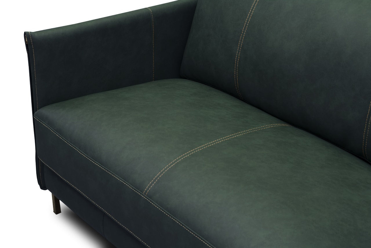 Sofá Cuero Chabli Verde