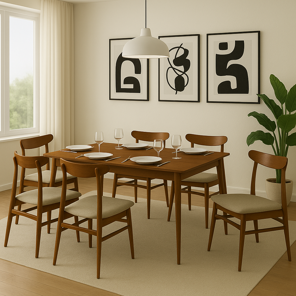 Set de comedor 6 sillas Dali Beige