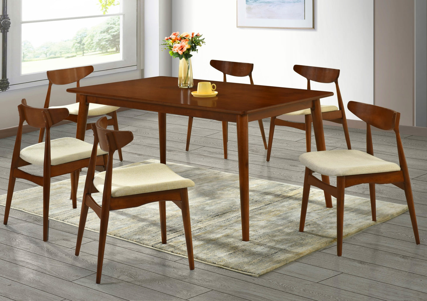 Set de comedor 6 sillas Dali Beige