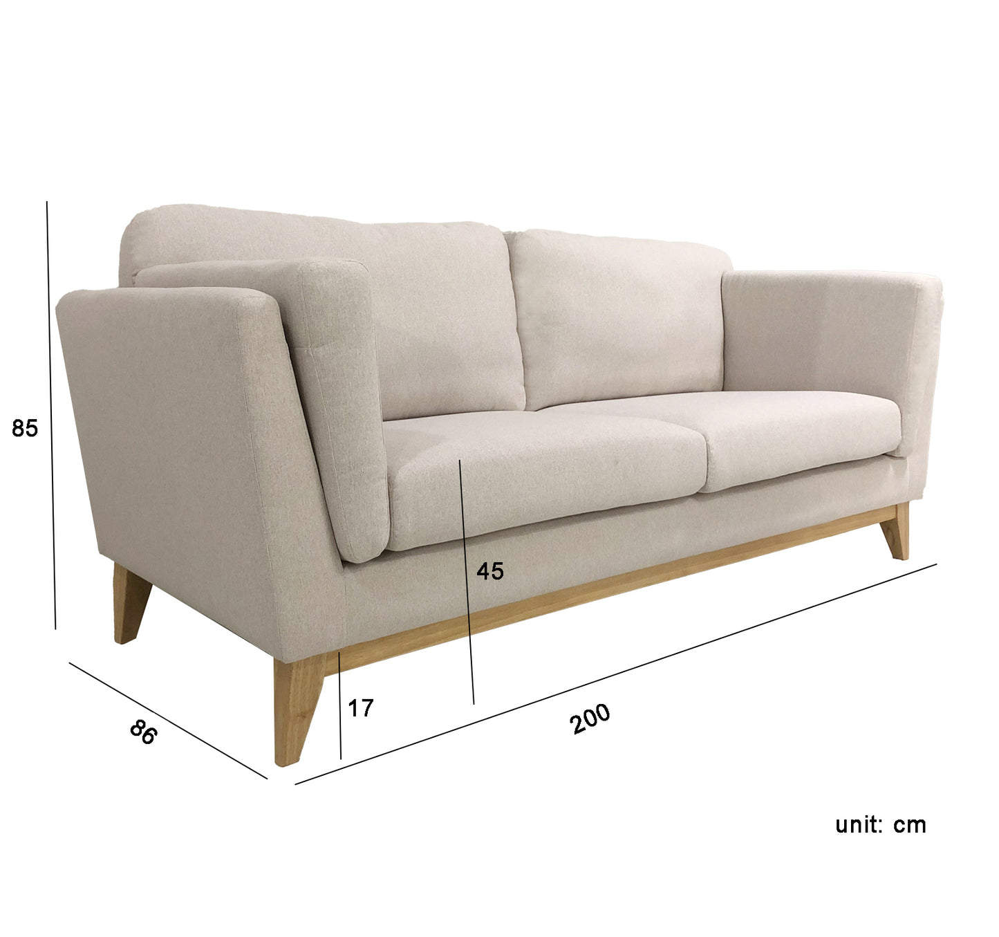 Sofa Manet 3 cuerpos beige