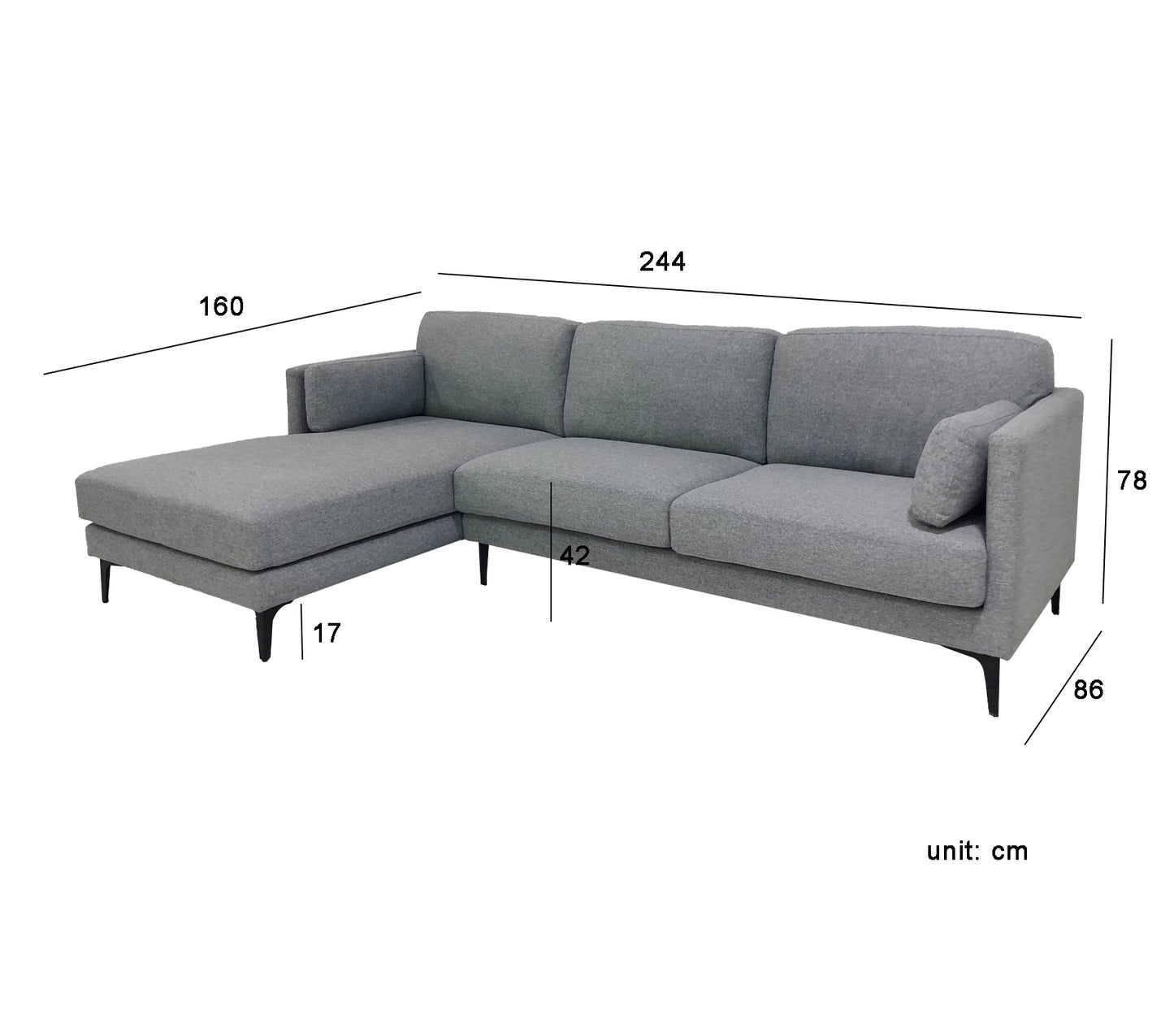 Sofá modular Carraro gris
