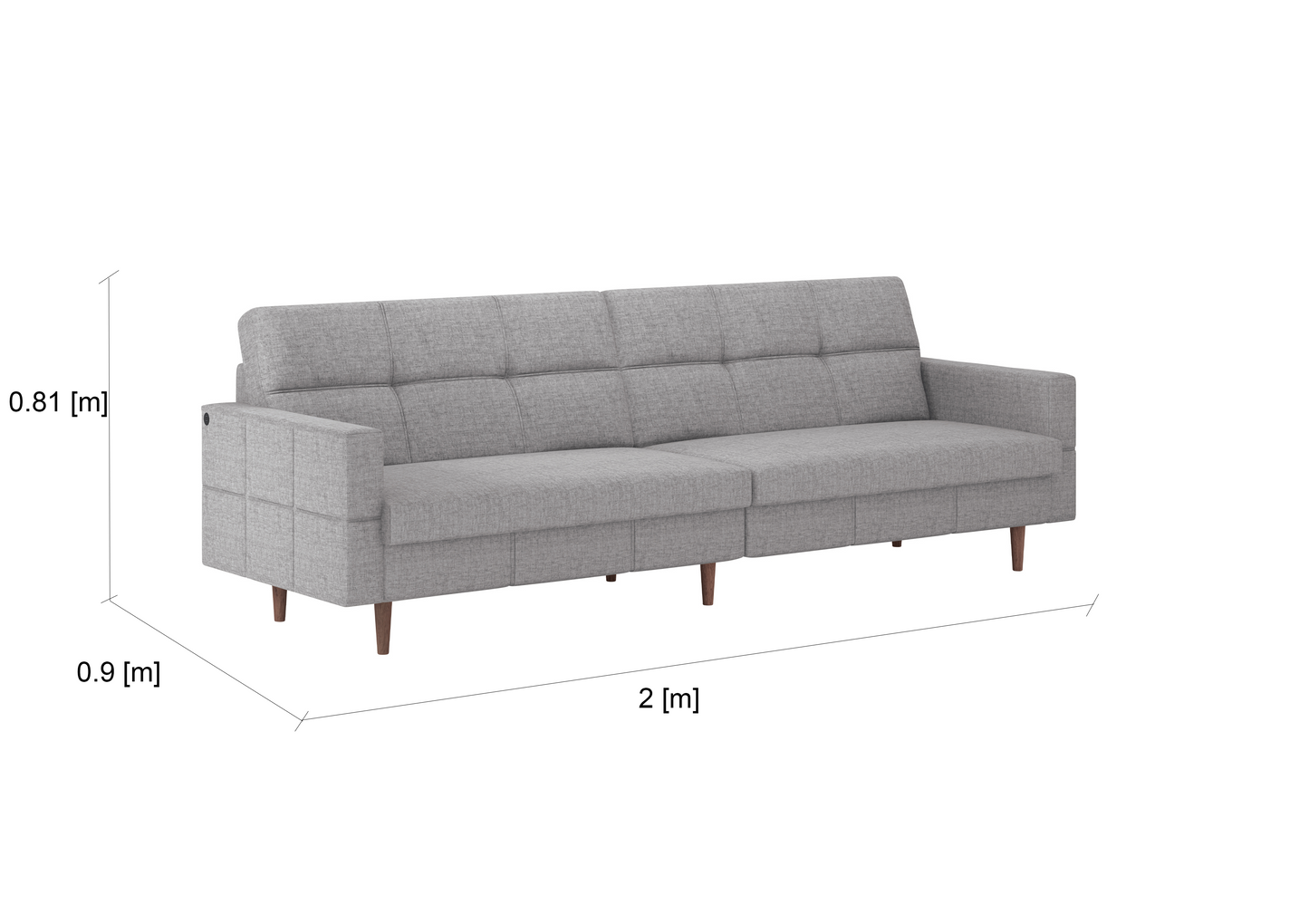 Sofá Monjave 3 Cuerpos (con puerto USB)