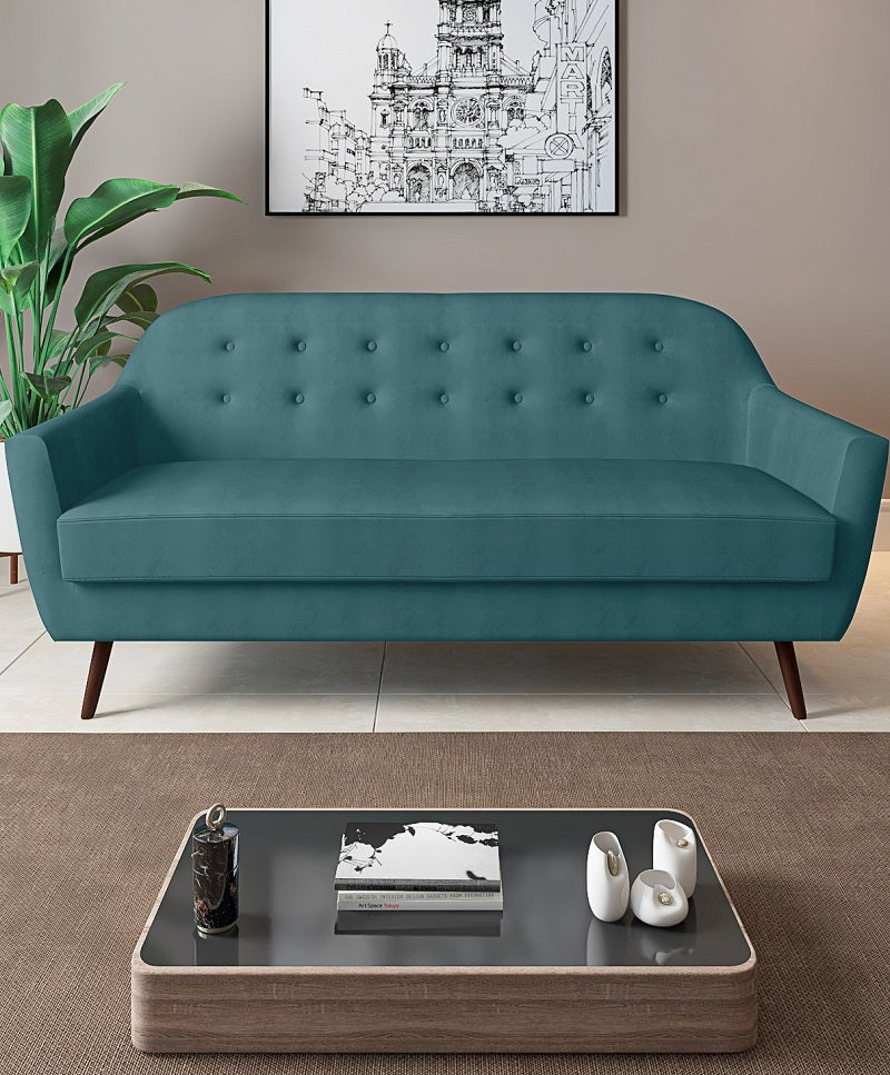 Sofá 3 Cuerpos Mykonos Turquesa