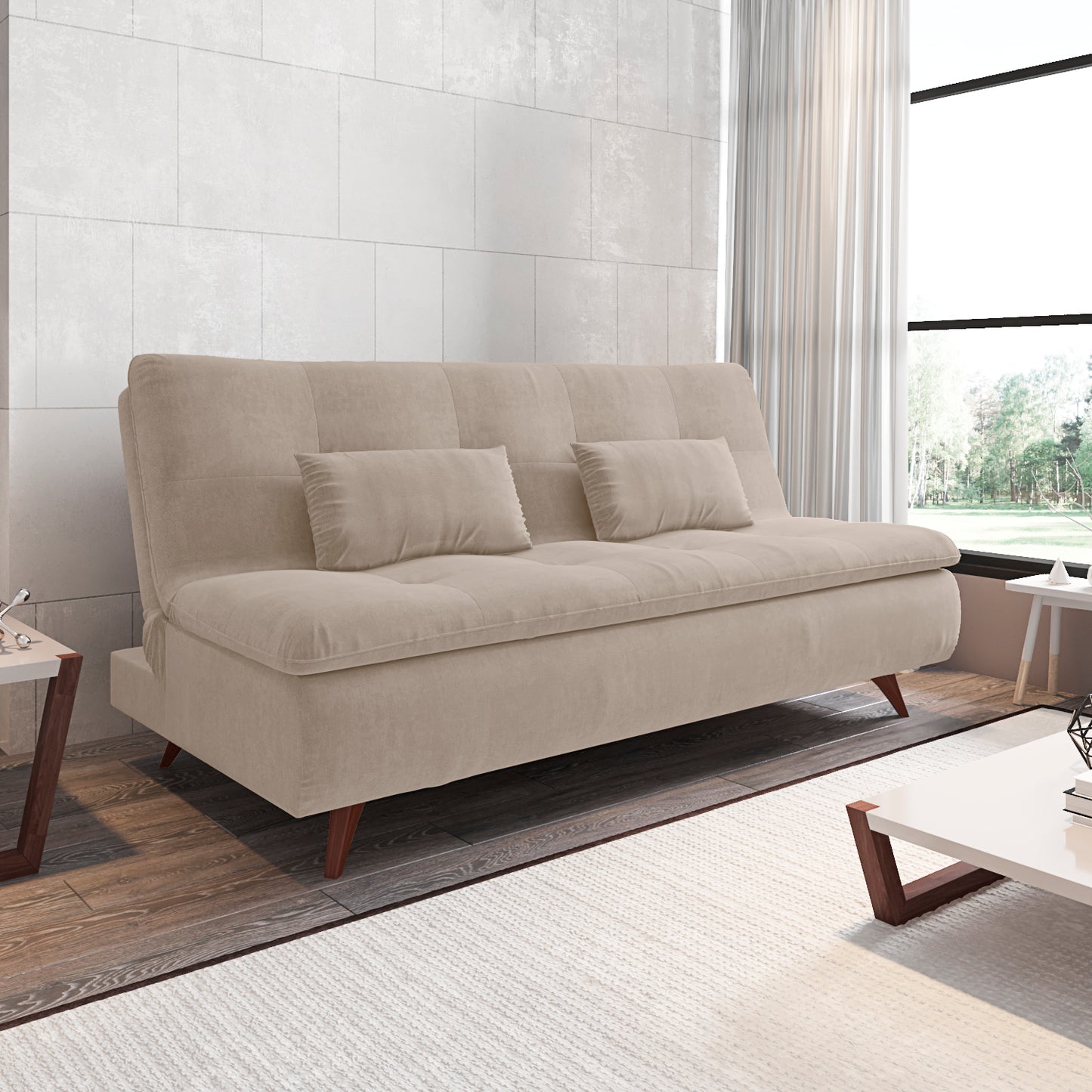 Futon 1,5 Plaza Napoles Beige