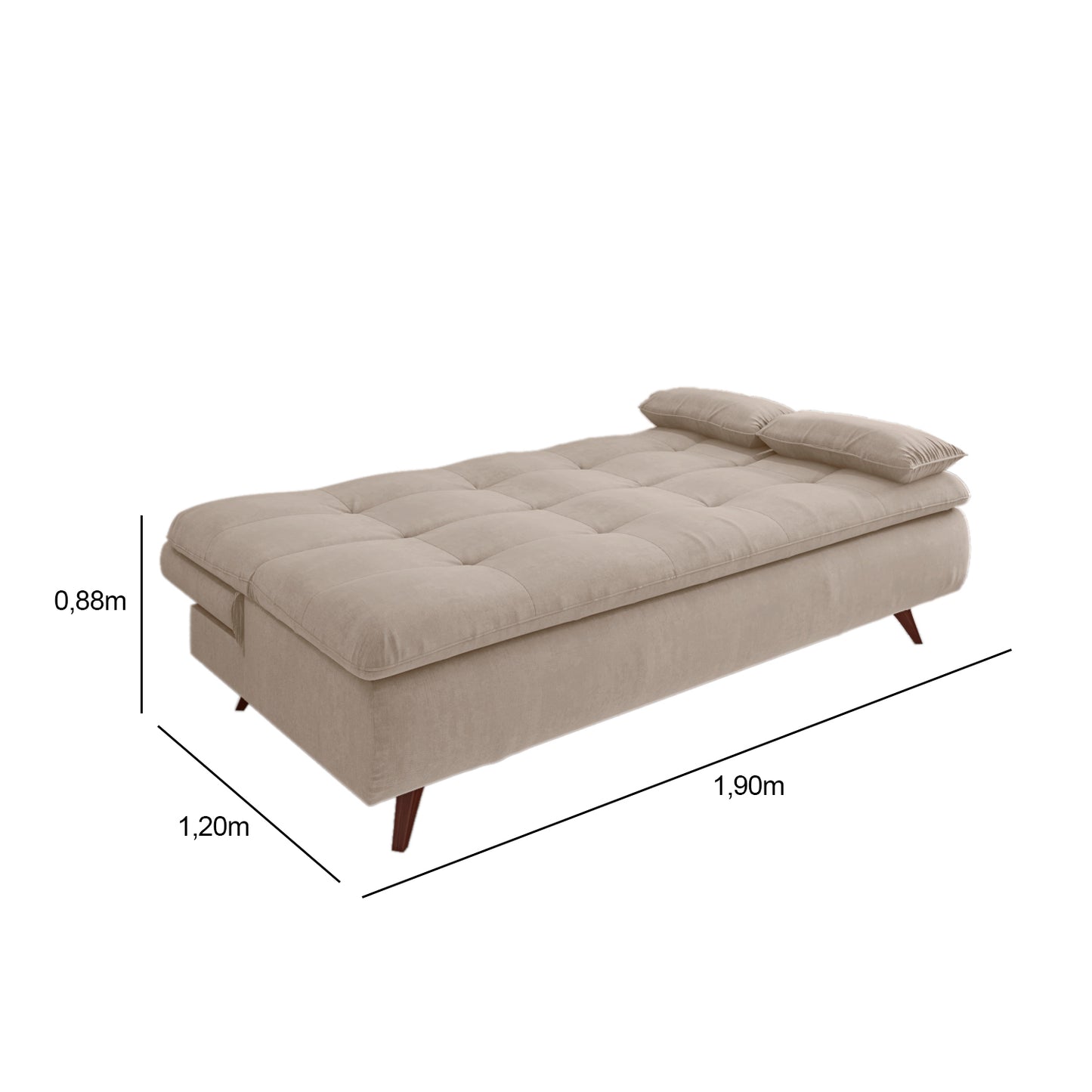 Futon 1,5 Plaza Napoles Beige