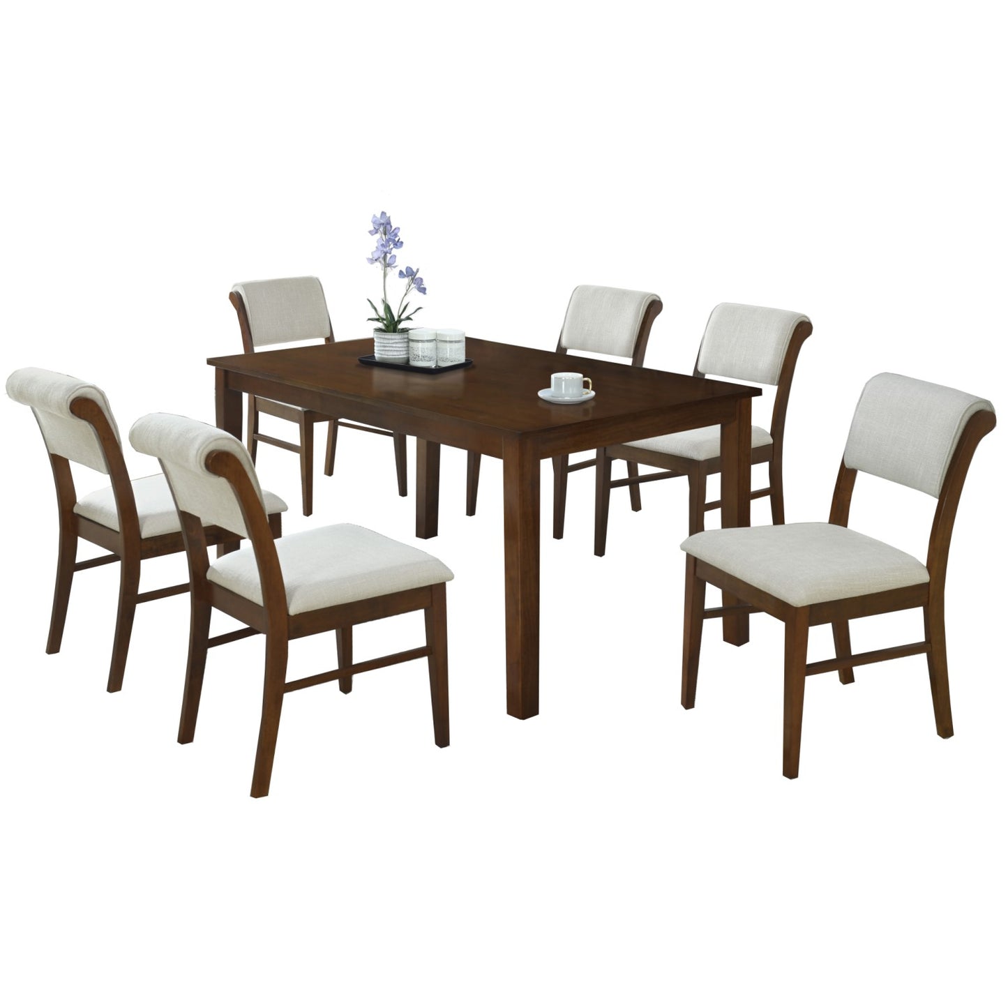 Set de comedor 6 sillas Mónaco Beige