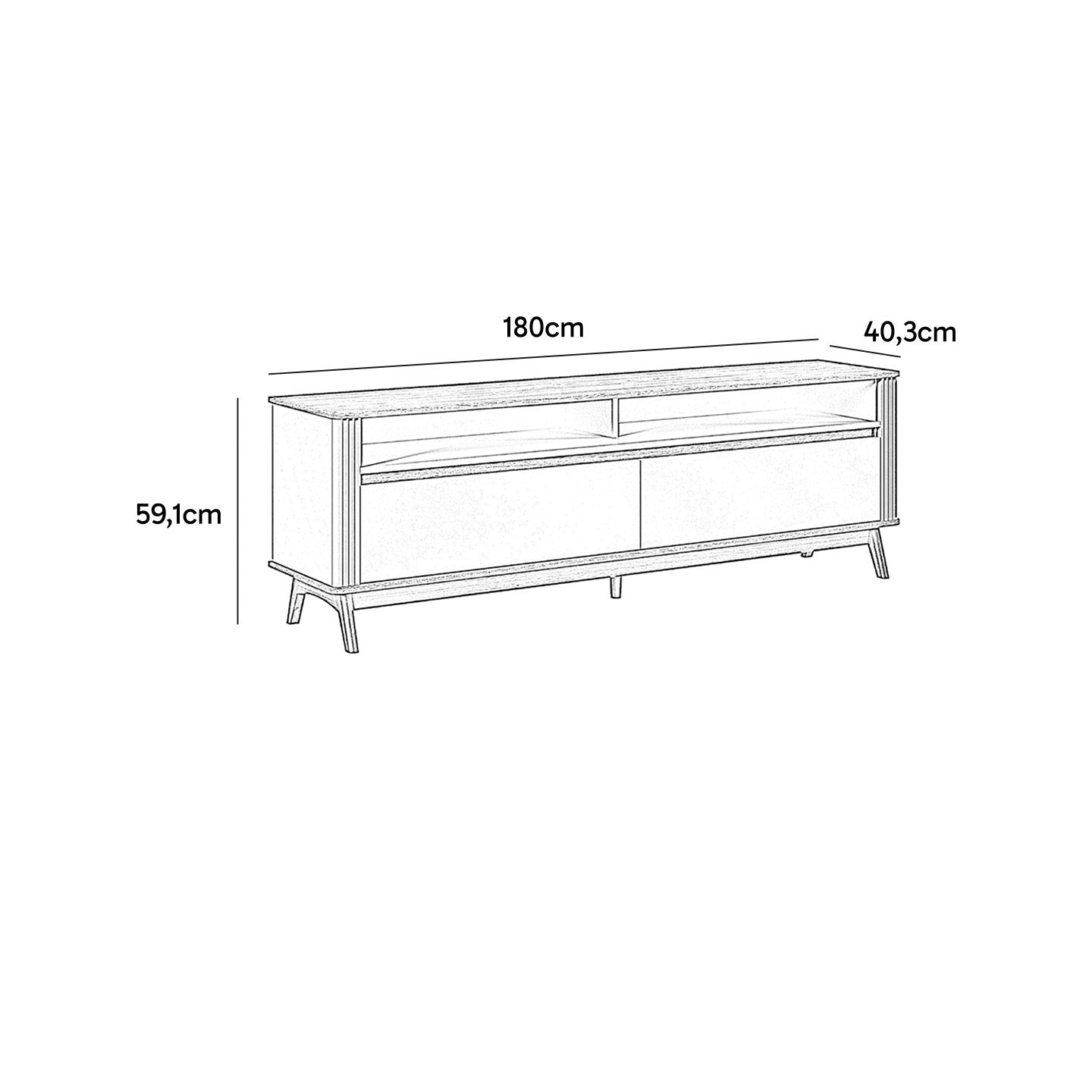 RACK OLMO 180CM VERDE