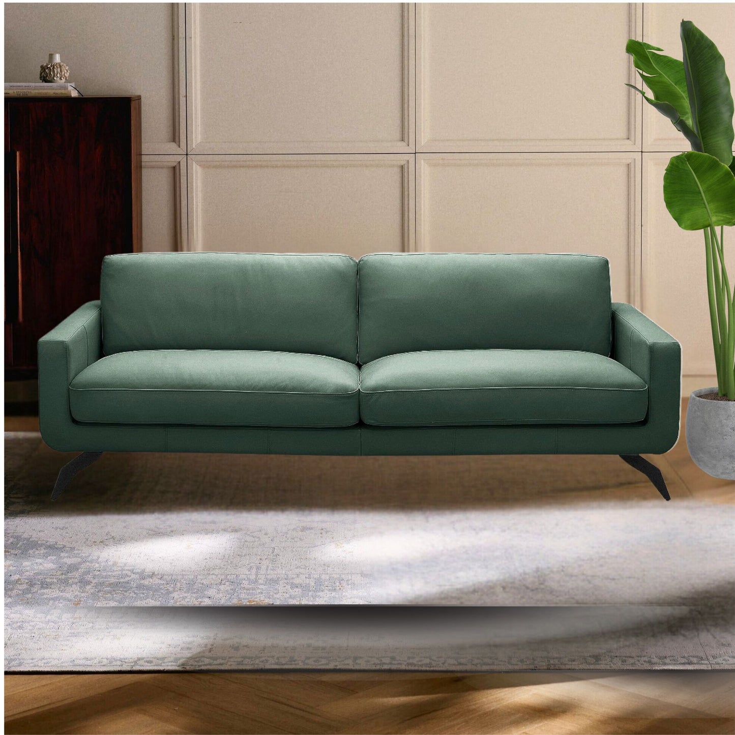 Sofa Trivento Cuero Verde