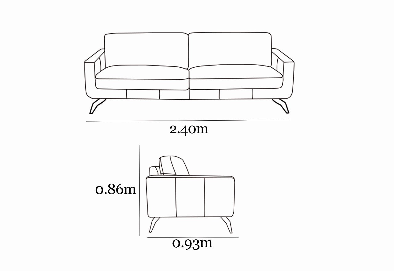 Sofa Trivento Cuero Verde