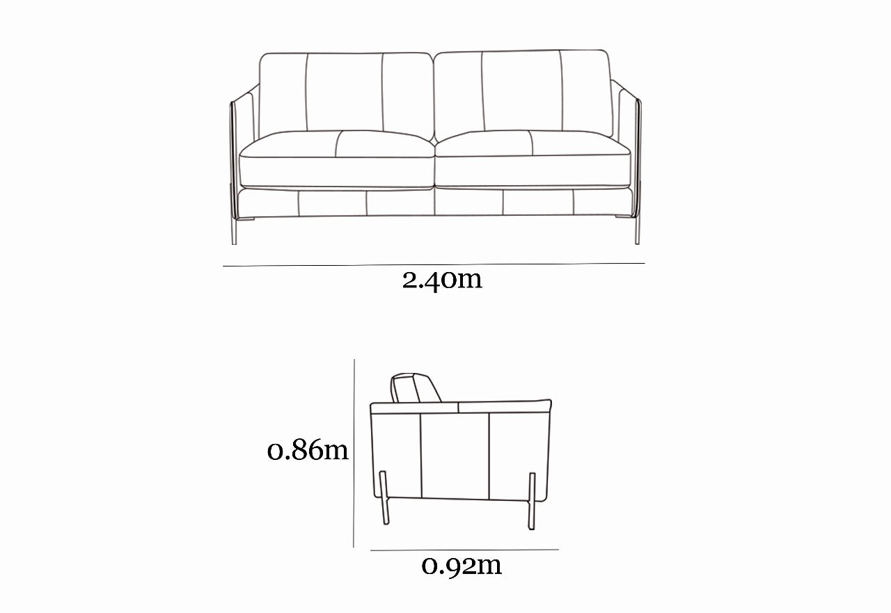 Sofá Cuero Chabli Beige