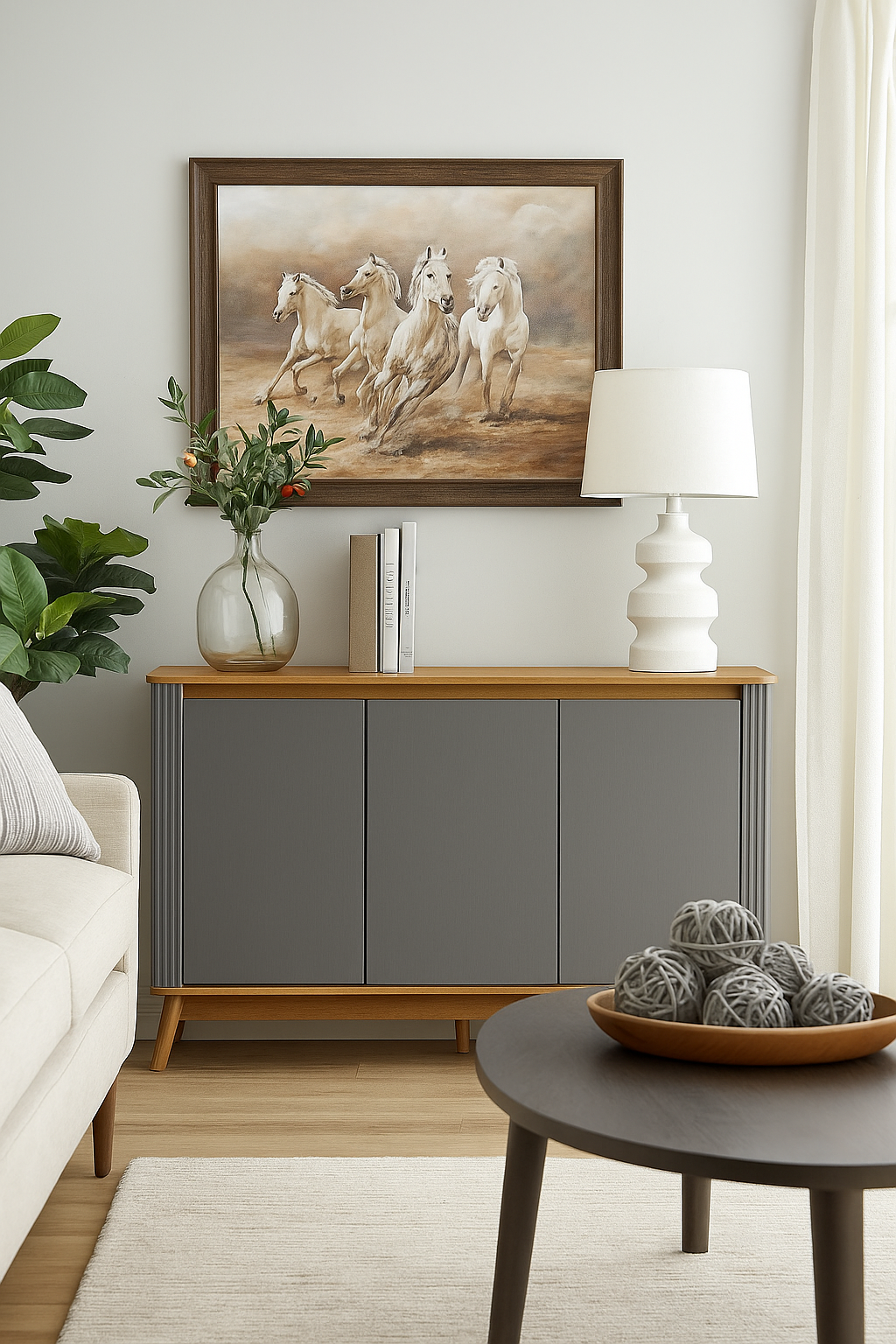 Buffet Sara 3 Puertas Gris