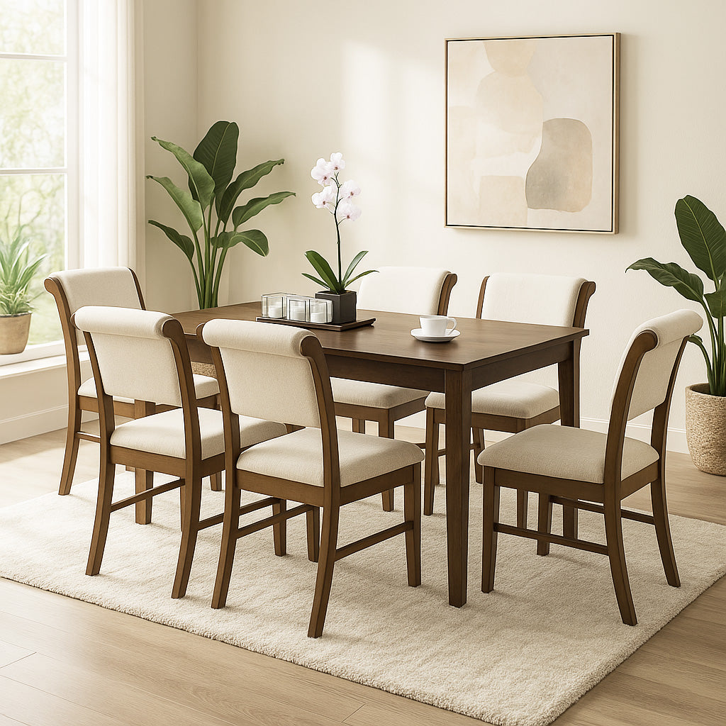 Set de comedor 6 sillas Monaco Natural