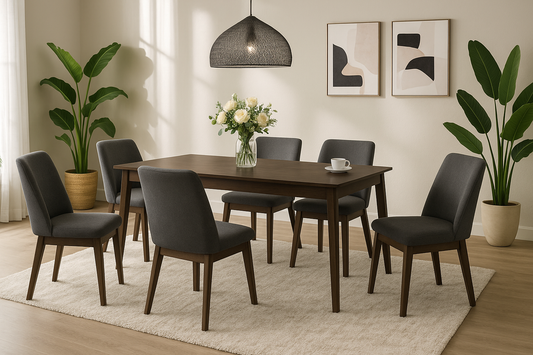 Set de comedor 6 sillas Monet Gris