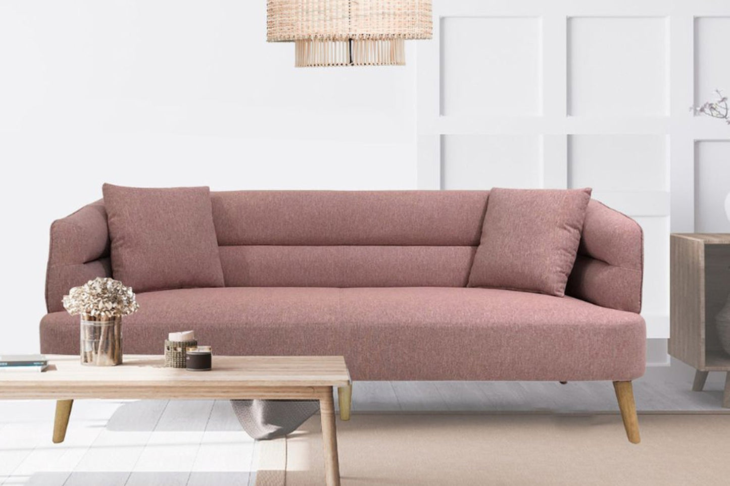 Sofá Klee 3 cuerpos Rosa