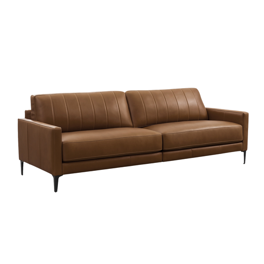 Sofá de cuero Mistral 220 CM Café