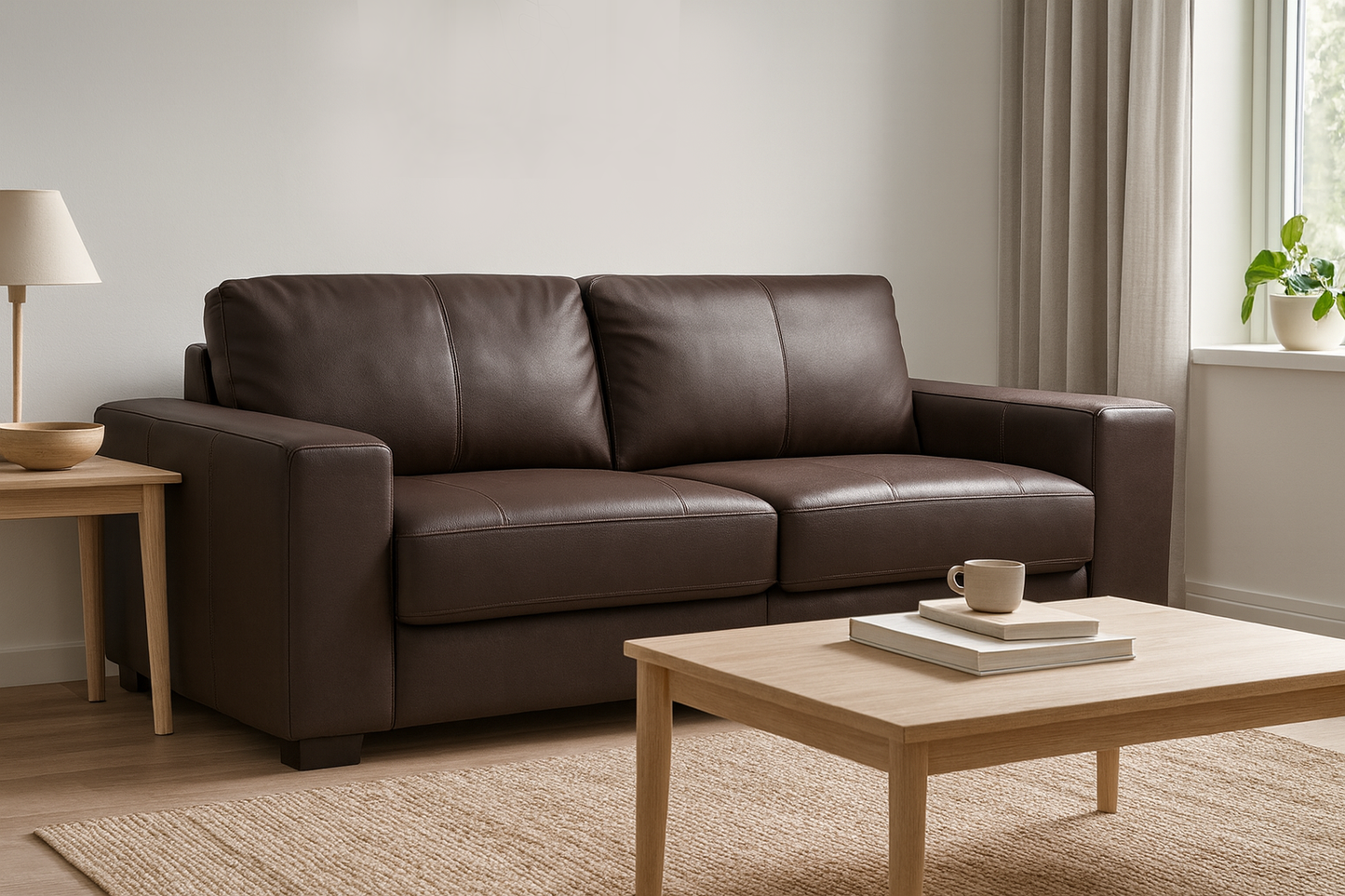 Sofa Cuero Trento Café