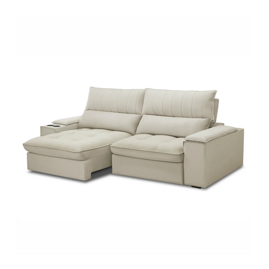 Sofá Bariloche 3 Cuerpos Reclinable Beige