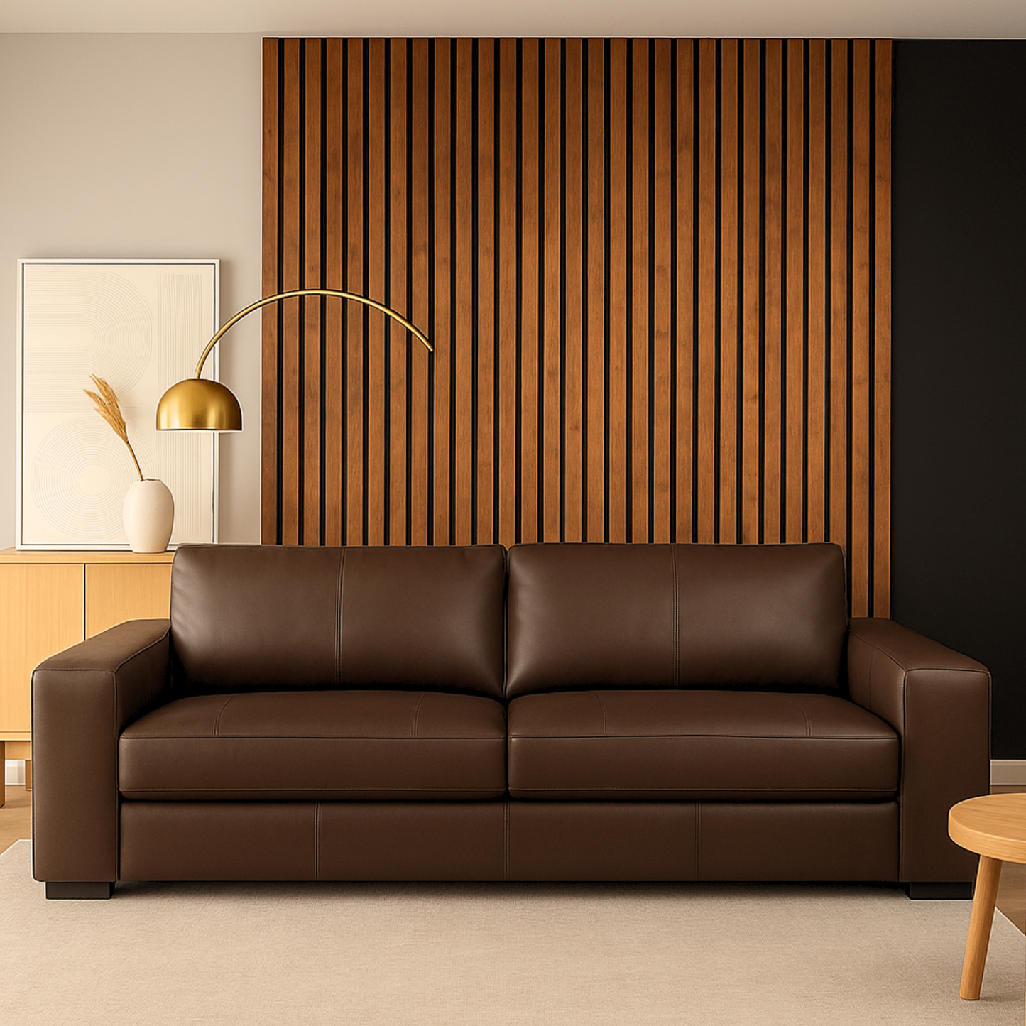 Sofa Cuero Trento Café
