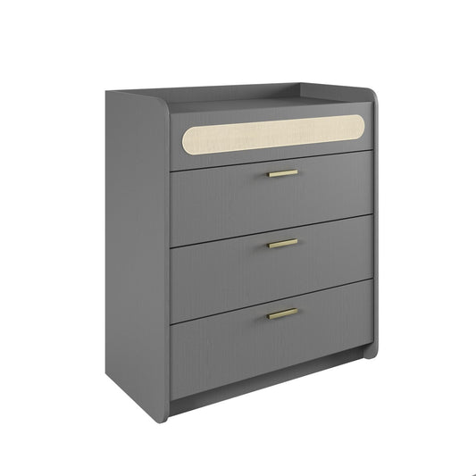 Comoda Duna Gris 4 Cajones