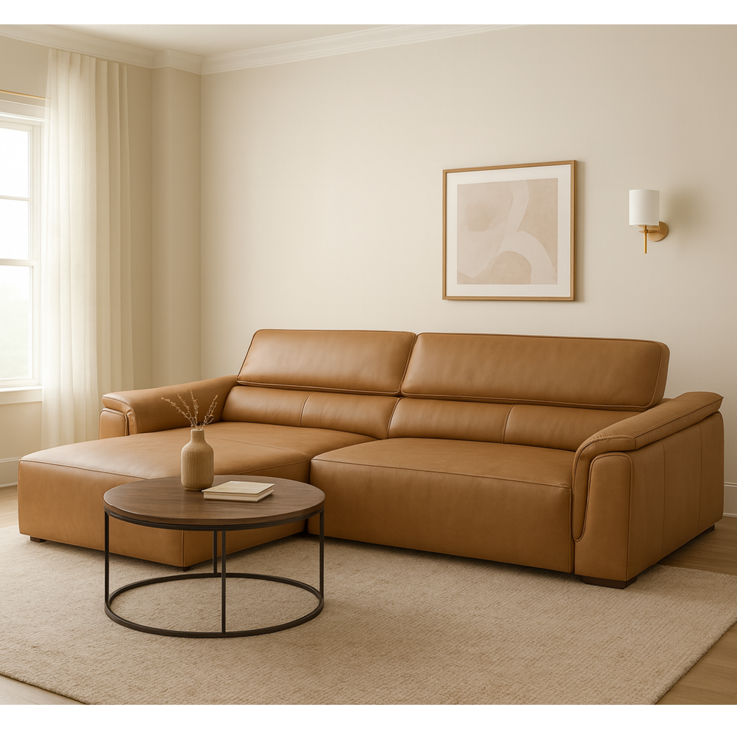 Sofa de Cuero Laurent 220 CM