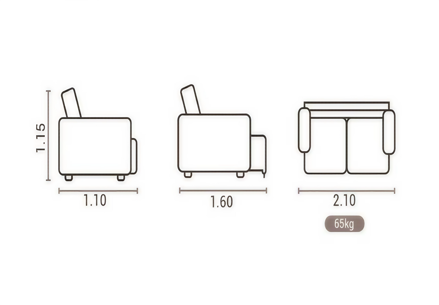 Sofá Malta extensible y reclinable